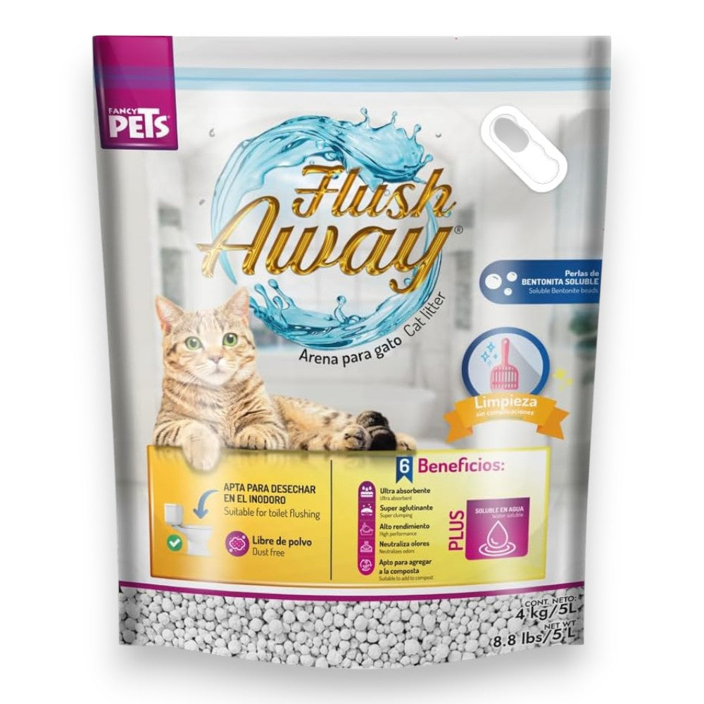 Arena para Gato Flush Away 4 kg