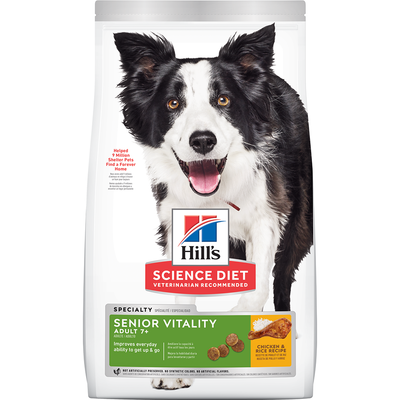 Hill's Science Diet Senior Vitality, alimento saludable para perro senior sabor pollo  5.7Kg