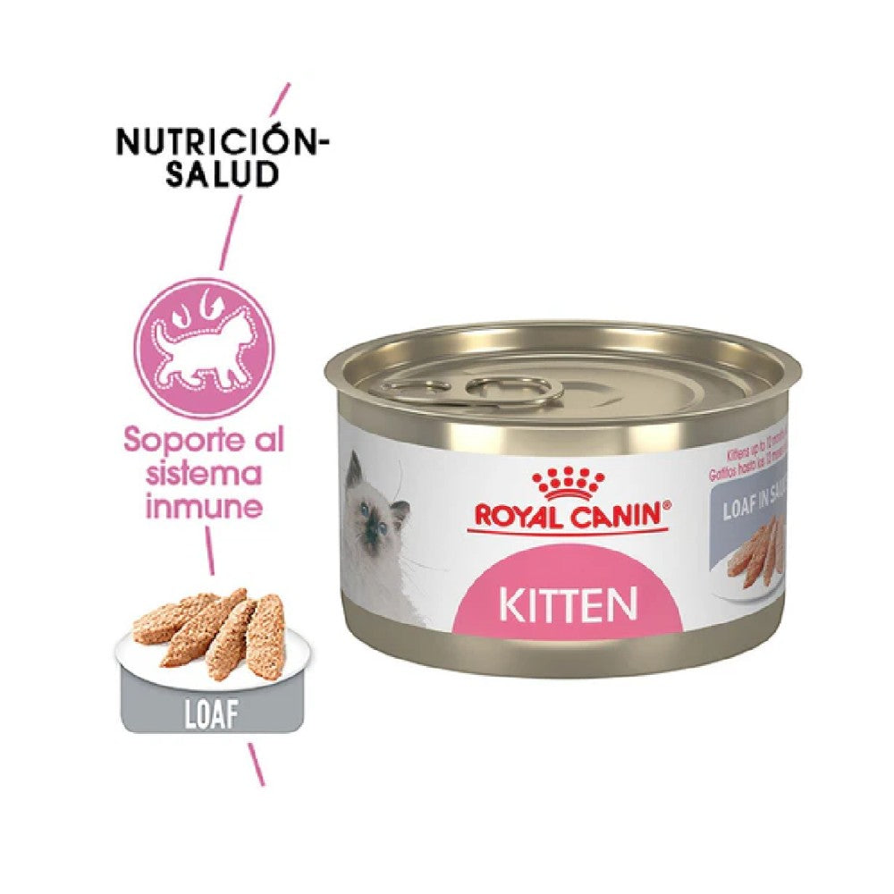 Lata Royal Canin Kitten Loaf in Sauce sabor Pollo 145 gr