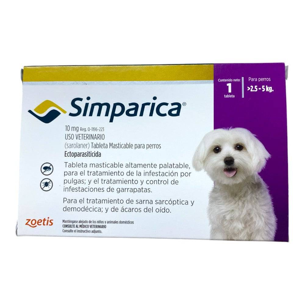 Simparica 1 Masticable 10 Mg 2.5 a 5kg - AniMALL