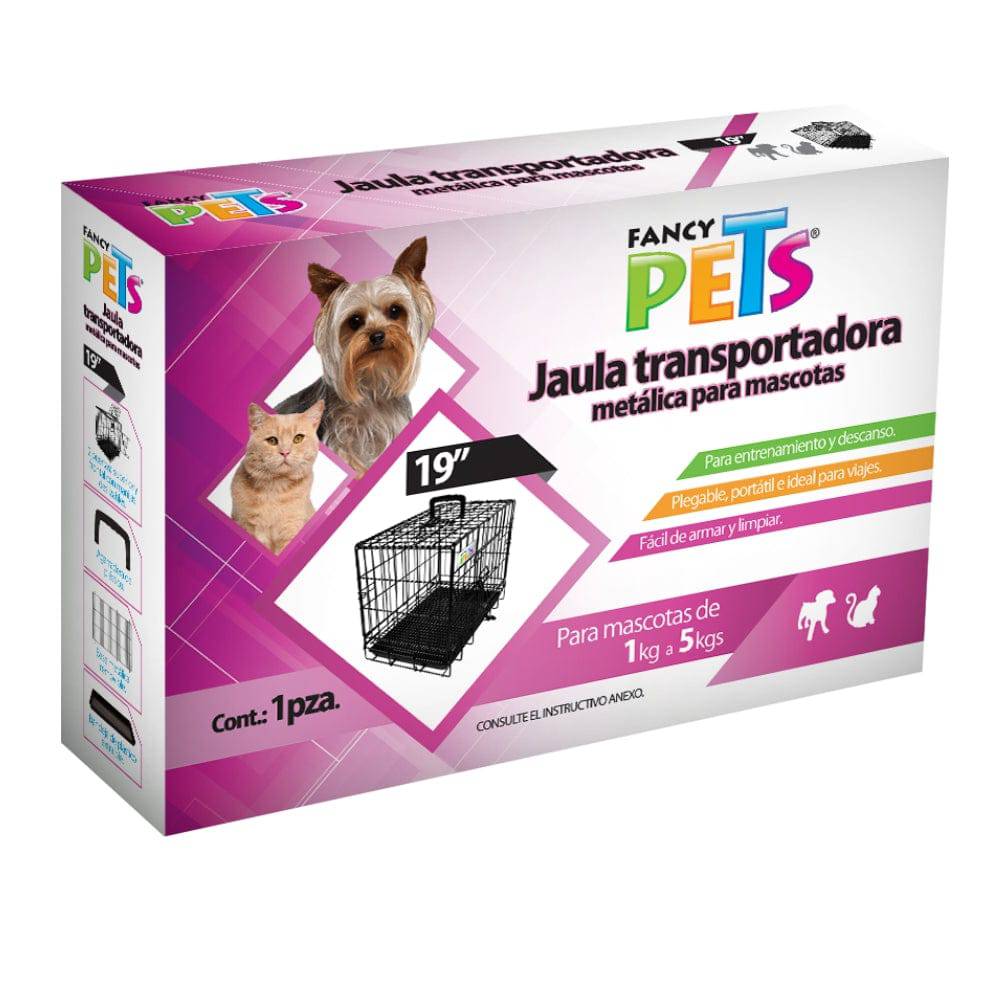 Jaula Métalica Plegable XS Perros y Gatos entre 1 y 5Kg - AniMALL