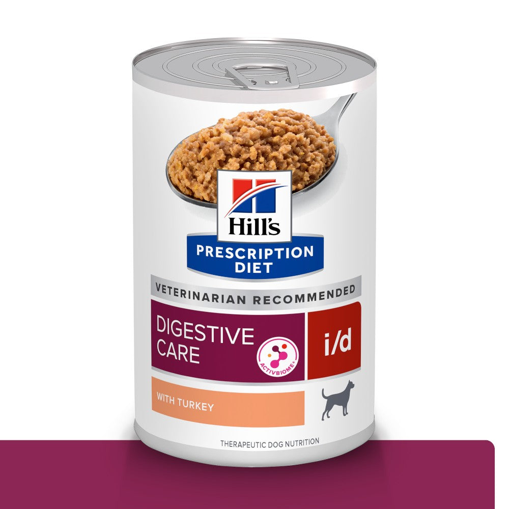 12 Latas Hill's Prescription Diet i/d, Cuidado Digestivo, con Pavo para Perro, 369 g