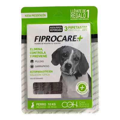 Fiprocare 3 Pipetas para Perro de hasta 10 kg - AniMALL