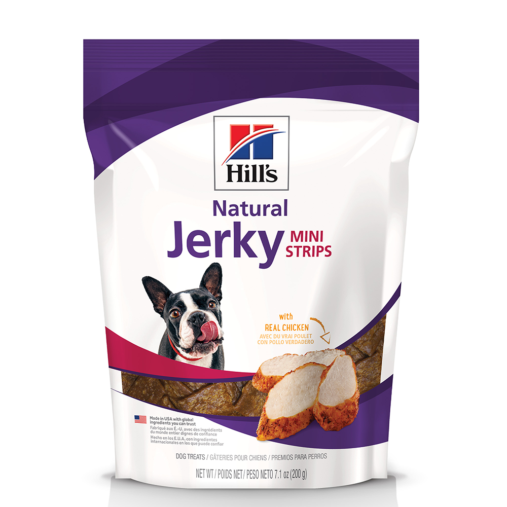 5 Hill's Natural Jerky Mini Strips, premios para perro con pollo sin conservadores 200g