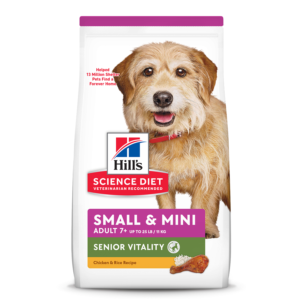 Hill's Science Diet Small & Mini Senior Vitality, alimento para perro senior raza pequeña y mini 1.6Kg