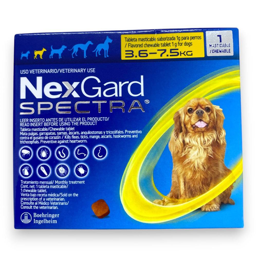 Nexgard Spectra 1 Tableta 3.6 a 7.5 Kg - AniMALL