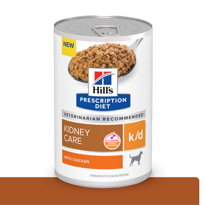 12 Latas Hill's Prescription Diet k/d, Cuidado Renal, para Perro con Pollo, 363 g