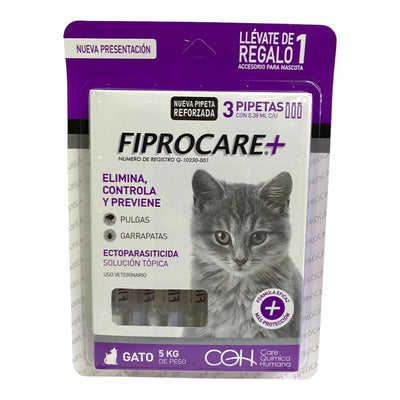 Fiprocare 3 Pipetas para Gatos de hasta 5 kg