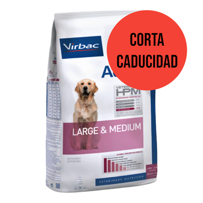 CORTA CADUCIDAD Virbac HPM Dog Adult Large & Medium 16 Kg