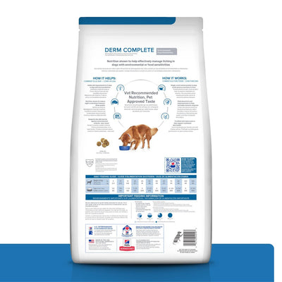 Hill's Prescription Diet Derm Complete, Alergias Alimentarias y Ambientales, para Perro, 2.9 Kg