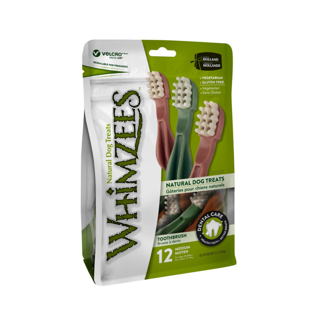 Whimzees Cepillo de Dientes M 12 Pzas