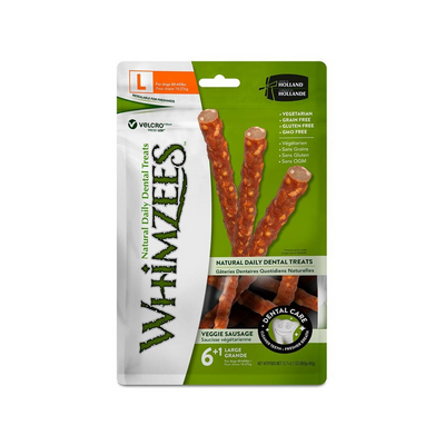 Whimzees Salchicha Vegetariana L 6 Pzas