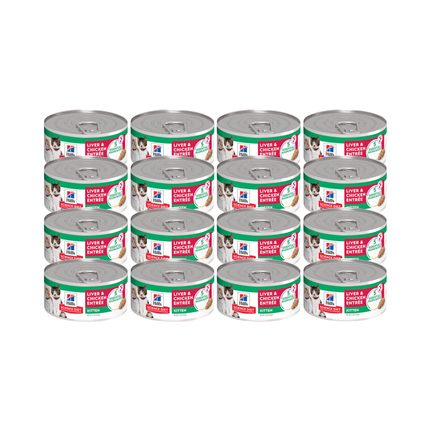 24 Latas Hill's Science Diet Kitten, Alimento Húmedo para Gatitos 156g