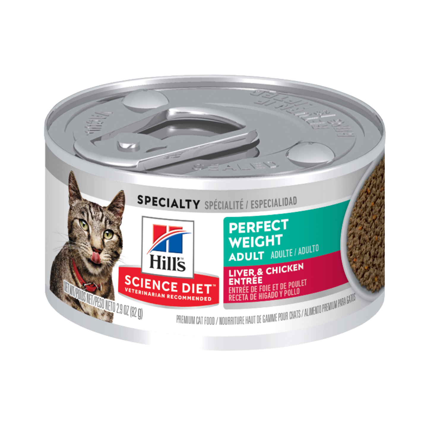 24 Latas Hills control de peso Gato Adulto Science Diet Perfect Weight Alimento Húmedo  82g