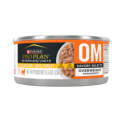 24 Latas Pro Plan Veterinary Diets OM Overweight Management para Gato 156 g