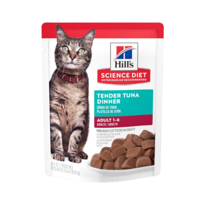 24 Pouches Hill's Science Diet Adult Alimento Húmedo para Gato Adulto Sabor Atún 79g