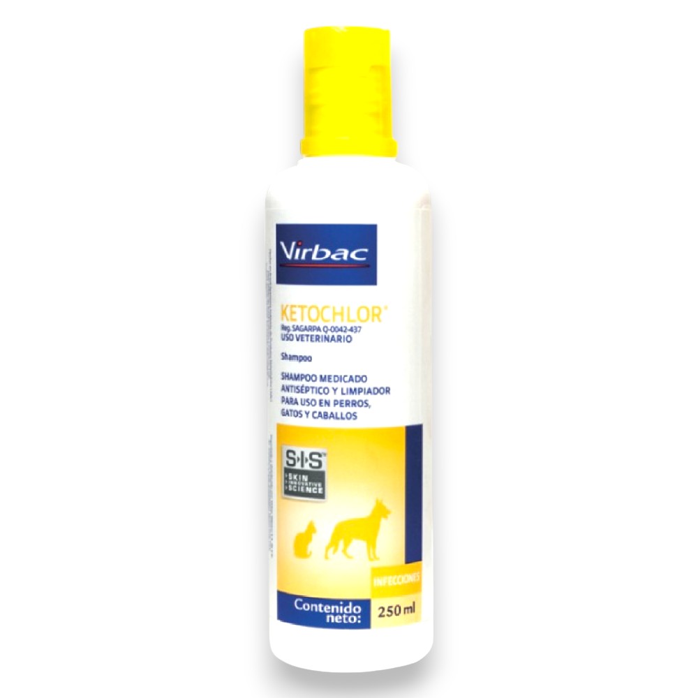 Virbac Shampoo Antiséptico y Limpiador KETOCHLOR 250 ml