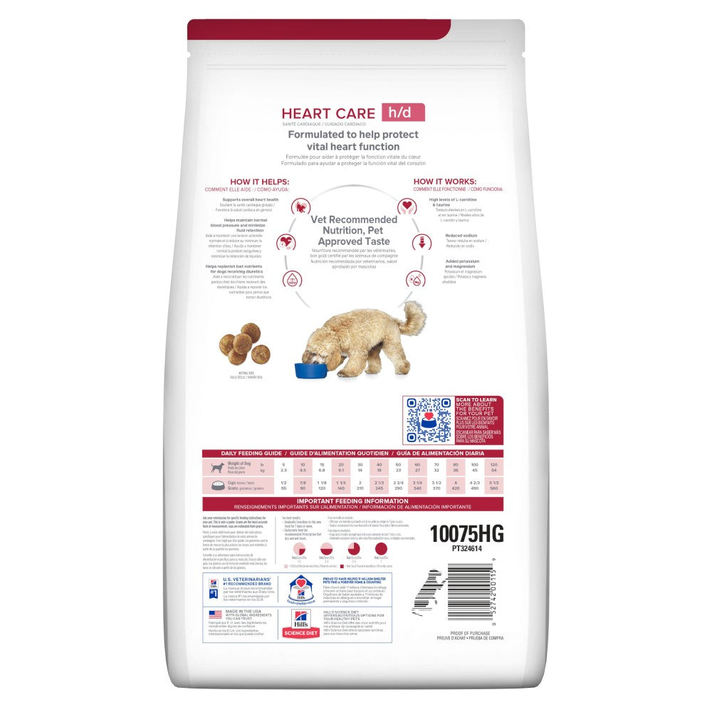 Hill's Prescription Diet h/d, Cuidado Cardiaco, para Perro, 1.5 Kg