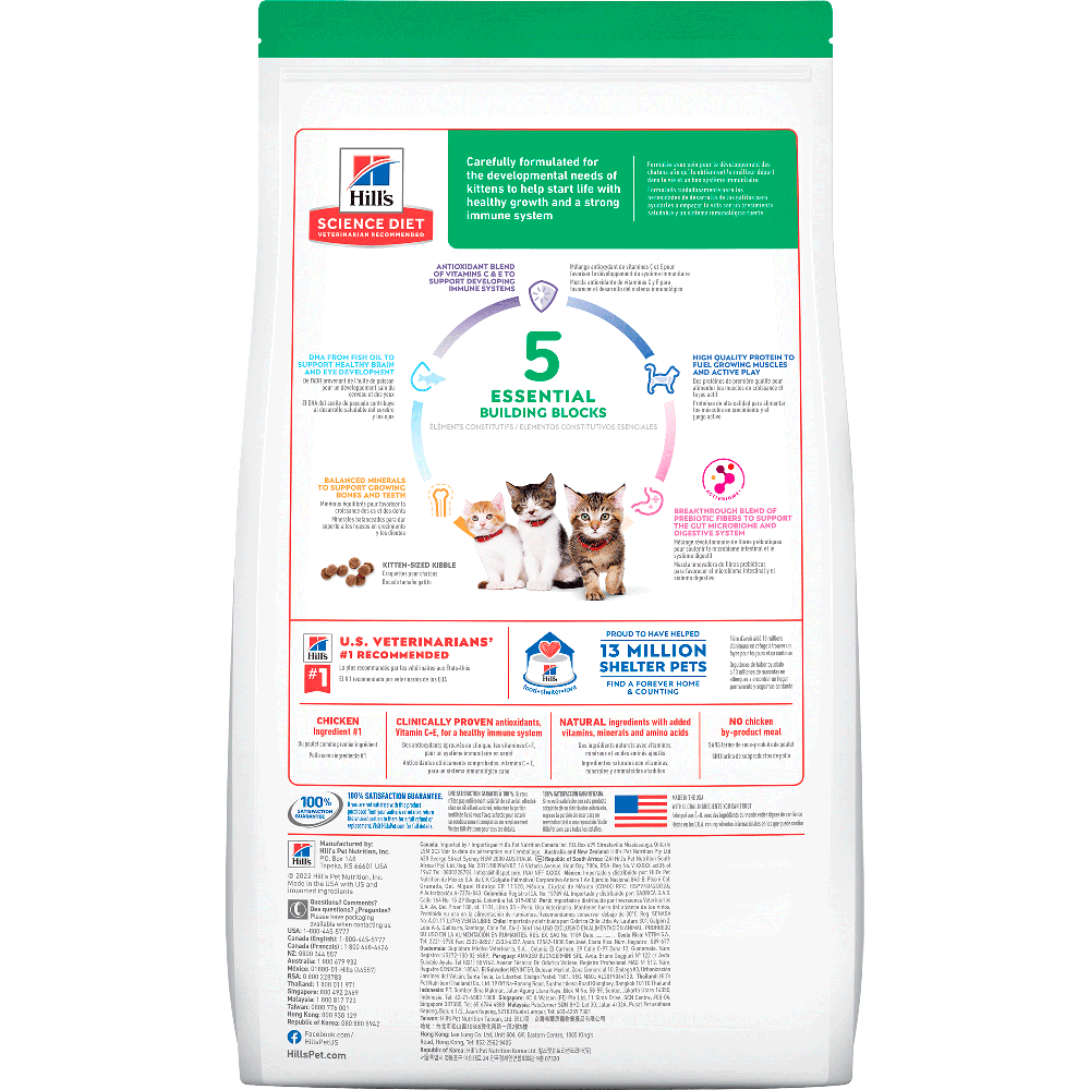 Hill's Science Diet Kitten, alimento saludable para gatitos sabor pollo  3.2Kg