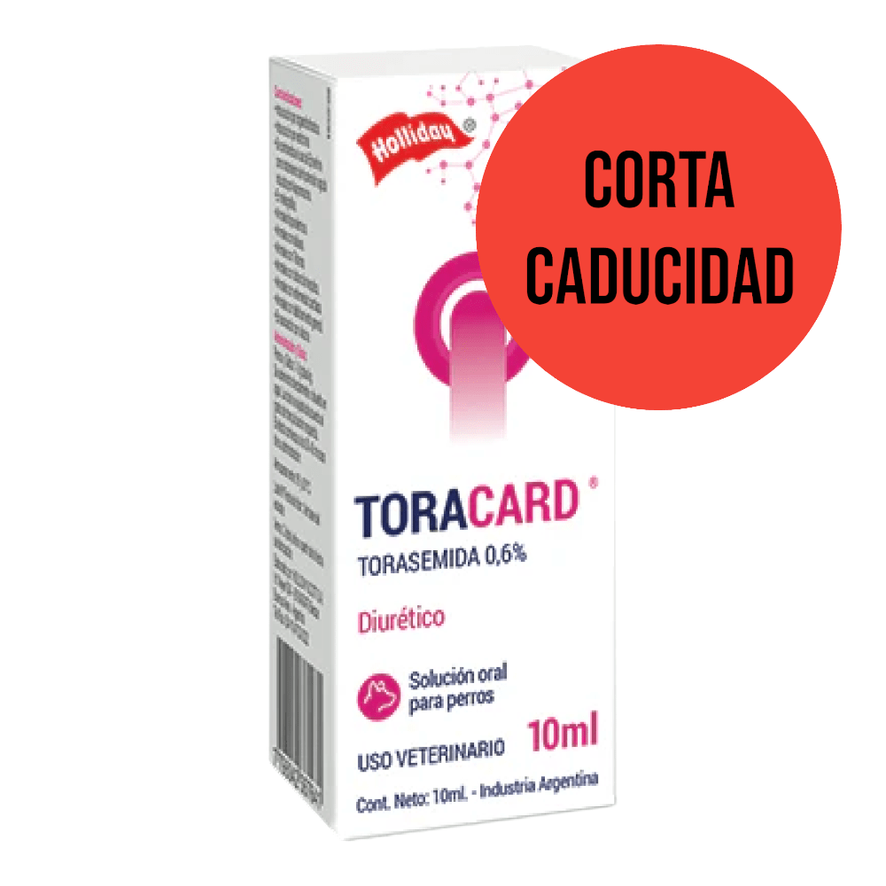 CORTA CADUCIDAD Toracard Torasemida 0.6% Diurético Solución Oral 10 ml Holliday - AniMALL