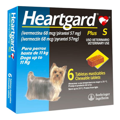 Heartgard Plus S Perros de Hasta 11 Kg 6 Tabletas Masticables