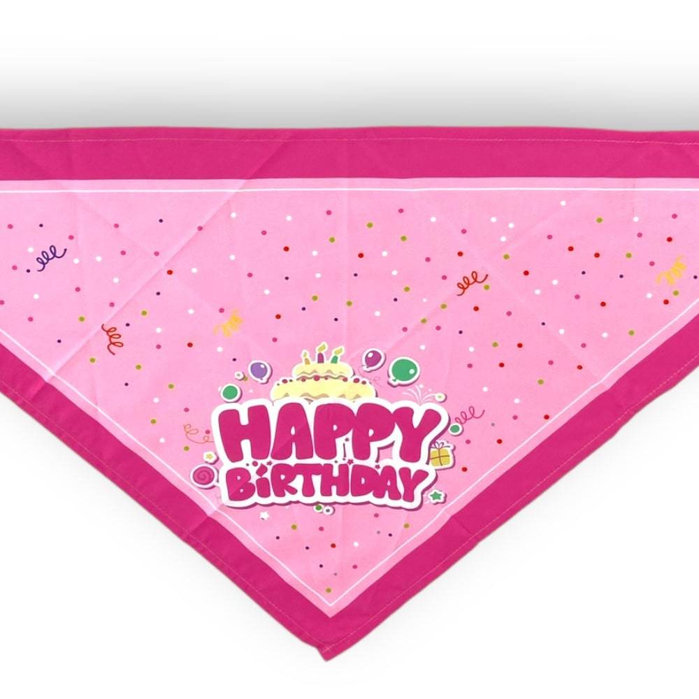 Bandana Feliz Cumpleaños Rosa Unitalla - AniMALL