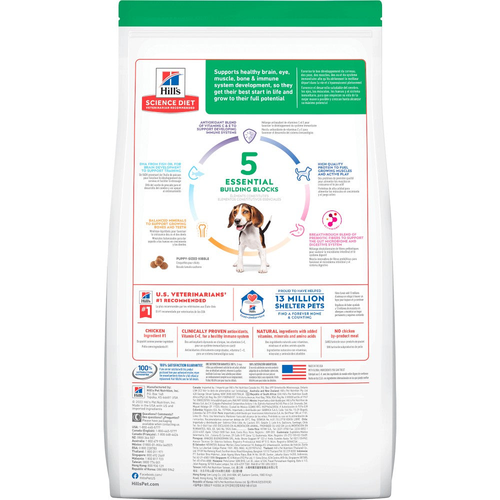 Hill's Science Diet Puppy, alimento saludable para perro cachorro sabor pollo 12.5Kg