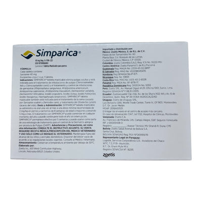 Simparica 1 Masticables 40 mg 10 a 20kg