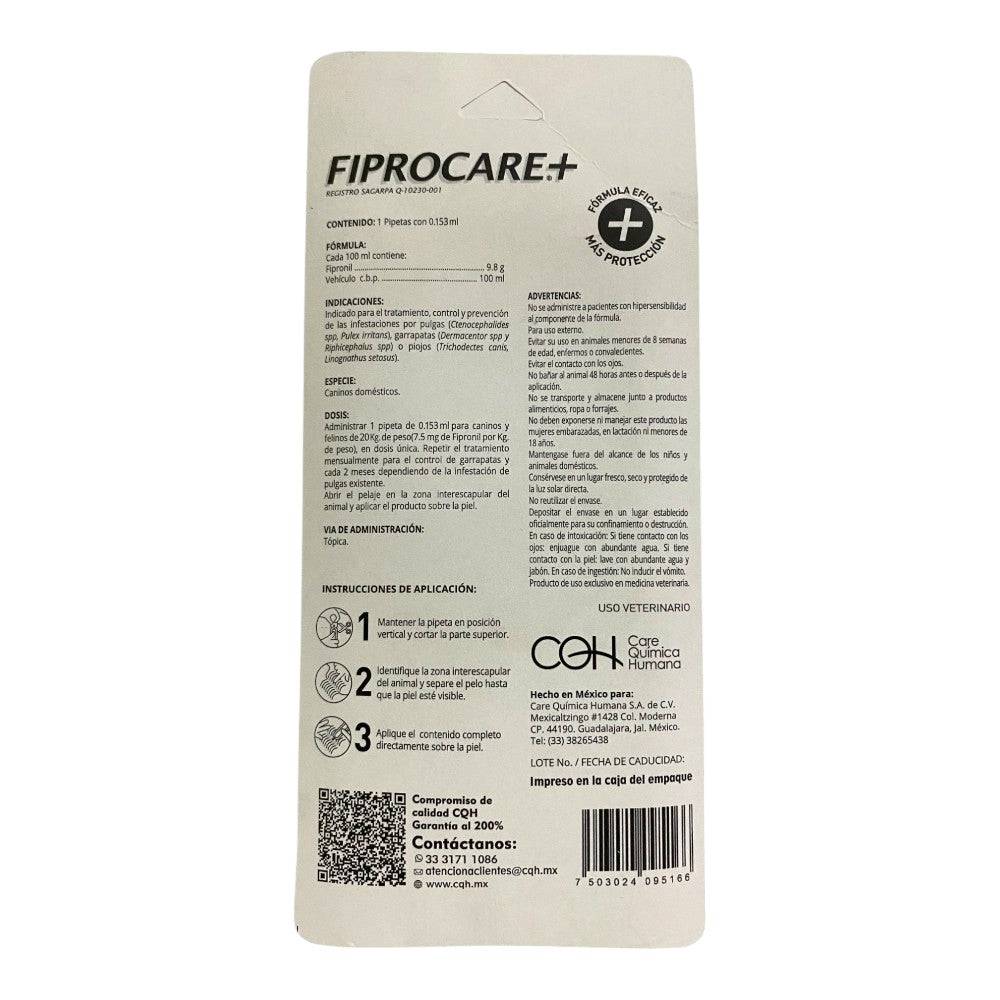 Fiprocare 1 Pipeta para Perro de hasta 20 kg - AniMALL