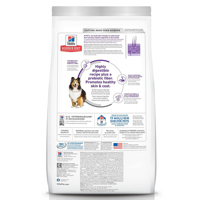 Hill's Science Diet Adult Sensitive Skin & Stomach, alimento para perro adulto, piel y estómago sensibles 13.6Kg