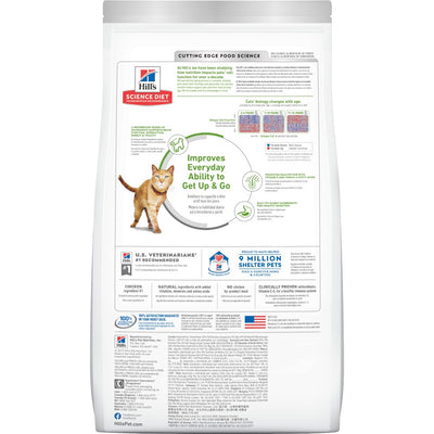 Hill's Science Diet Senior Vitality, alimento saludable para gato senior sabor pollo  1.4Kg - AniMALL