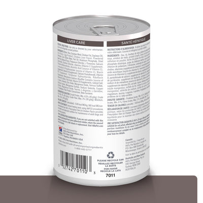 12 Latas Hill's Prescription Diet l/d, Cuidado Hepático, para Perro con Pollo, 369 g