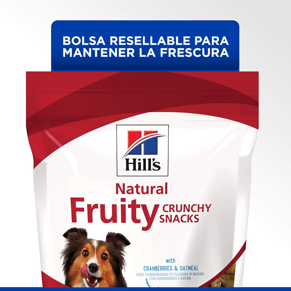 Hill's Natural Fruity Crunchy Snacks, premios para perro con arándanos y avena 230g