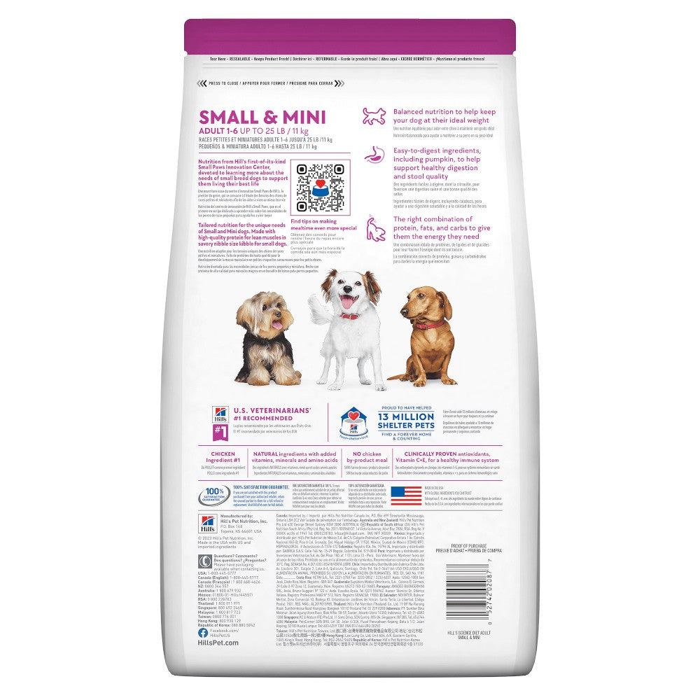 Hill's Science Diet Small & Mini Adulto Raza Pequeña y Mini 7 Kg