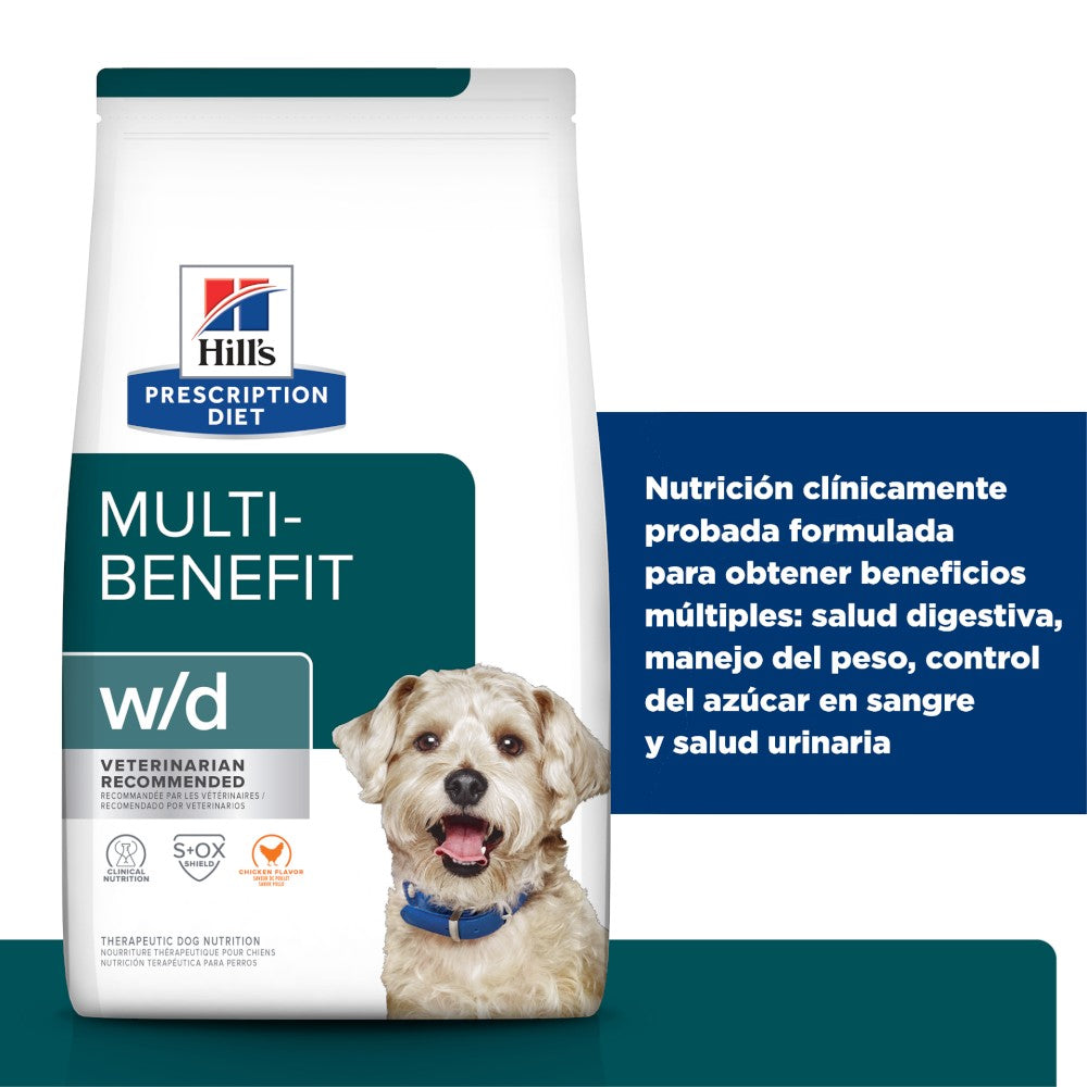 Hill's Prescription Diet w/d, Manejo Peso/Glucosa, para Perro, 12.5 Kg