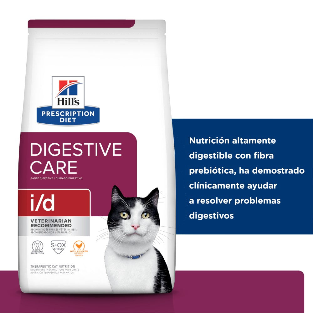 Hill's Prescription Diet i/d, Cuidado Digestivo, para Gato, 1.8 Kg