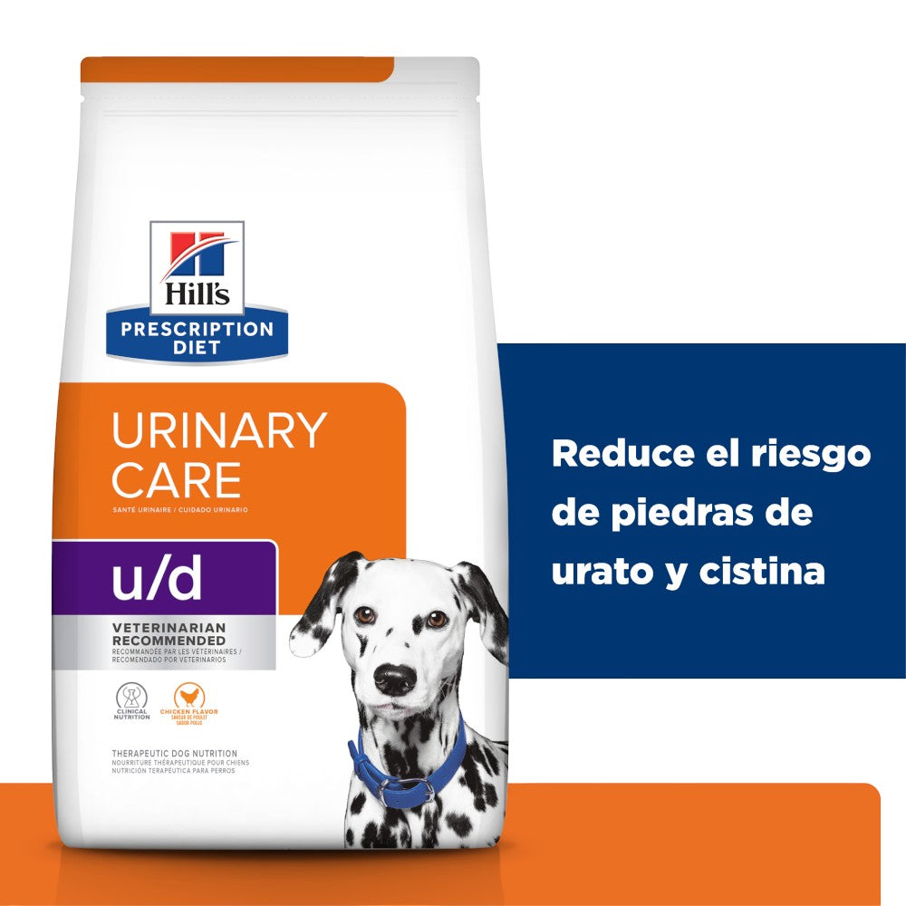 Hill's Prescription Diet u/d, Cuidado Urinario, Alimento Seco para Perro, 3.9 Kg