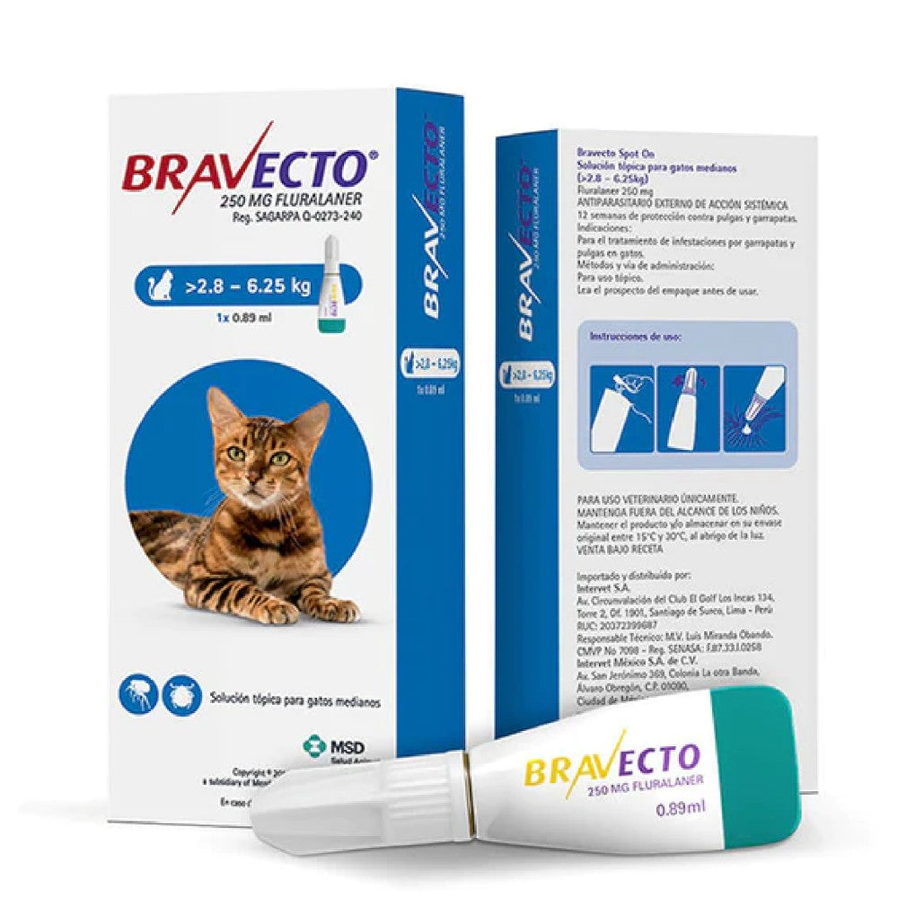 Bravecto Spot On Gato 250 mg