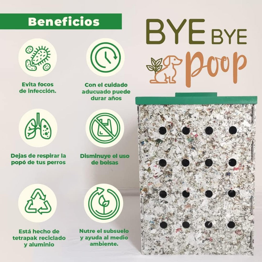 Bye Bye Poop Contenedor para Heces con Microorganismos