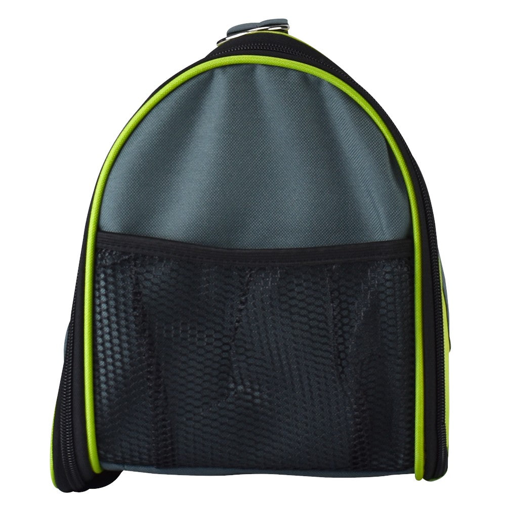Transportadora de tela para perros color Verde con Visera XS