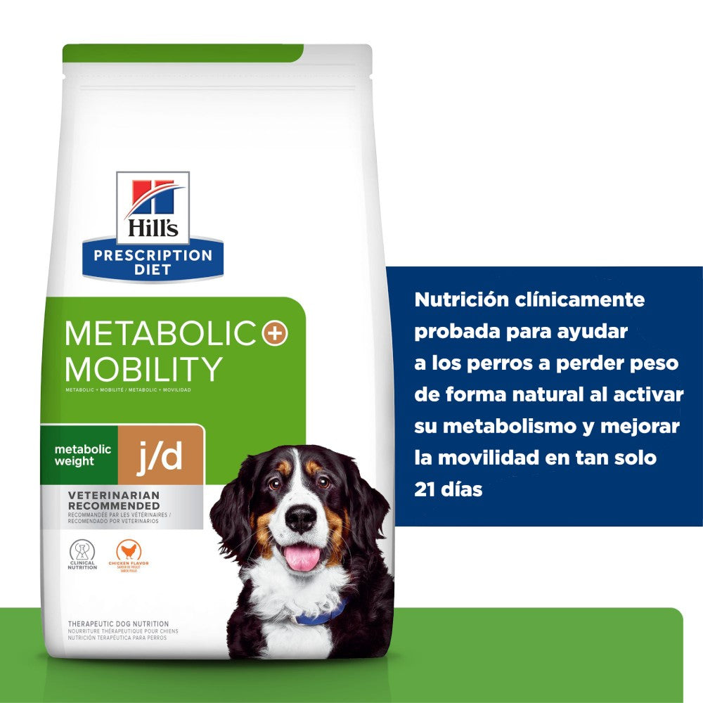 Hill's Prescription Diet Metabolic + j/d, Metabolic + Cuidado de Articulaciones, para Perro, 3.9 kg