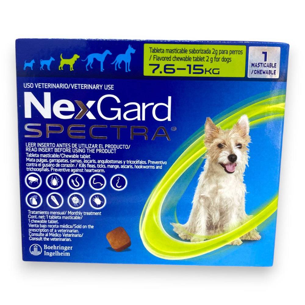 Nexgard Spectra 1 Tableta 7.6 a 15 Kg - AniMALL