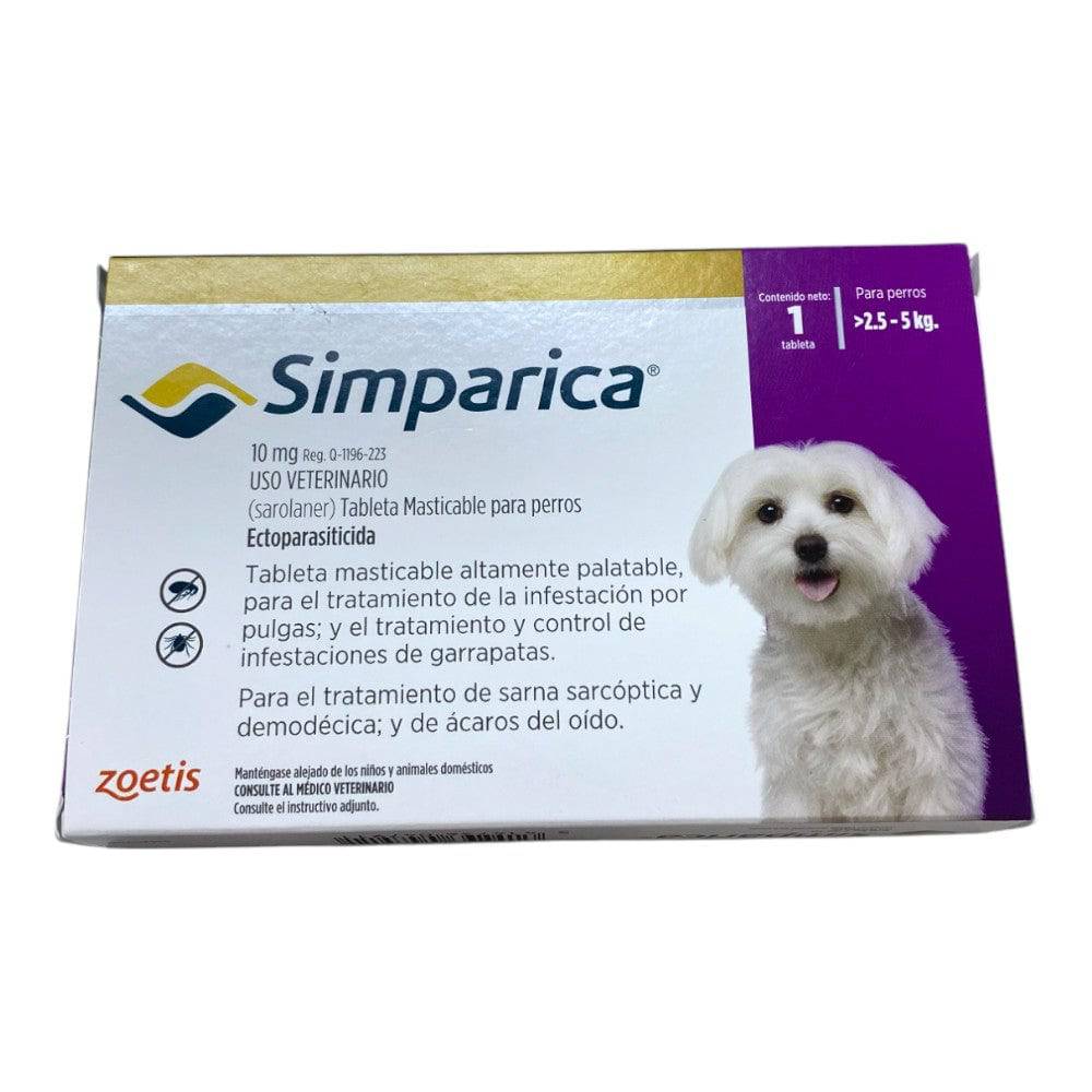 Simparica 1 Masticable 10 Mg 2.5 a 5kg - AniMALL