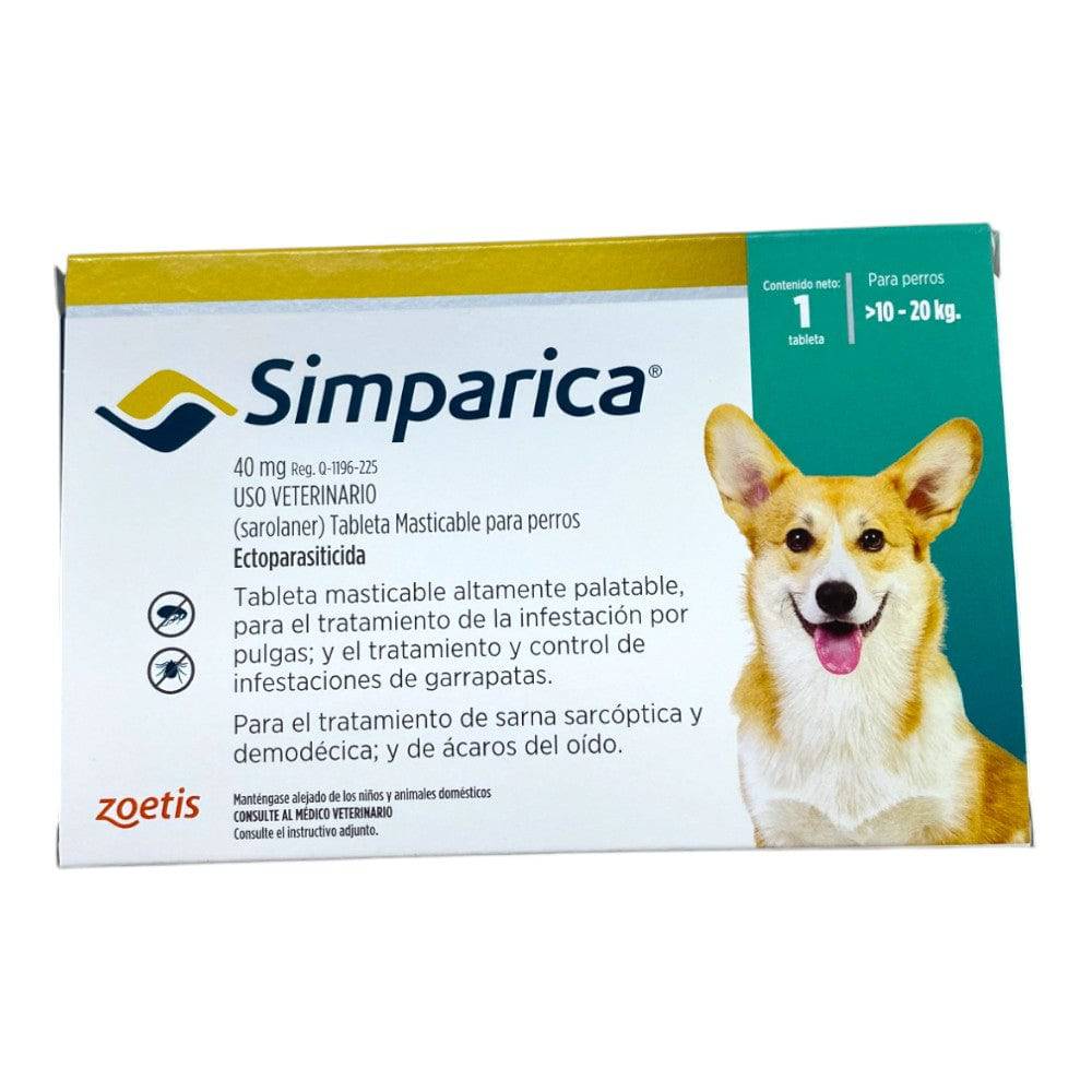 Simparica 1 Masticables 40 mg 10 a 20kg - AniMALL