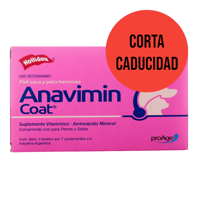 CORTA CADUCIDAD Holliday Anavimin Coat 3 Blister con 7 Comprimidos Holliday - AniMALL