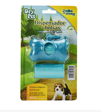 Dispensador Bolsas Sanitarias 40 unidades Dry Pet