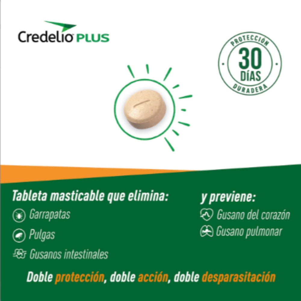 Credelio Plus 3 Tabletas Perros 11 a 22 Kg Elanco