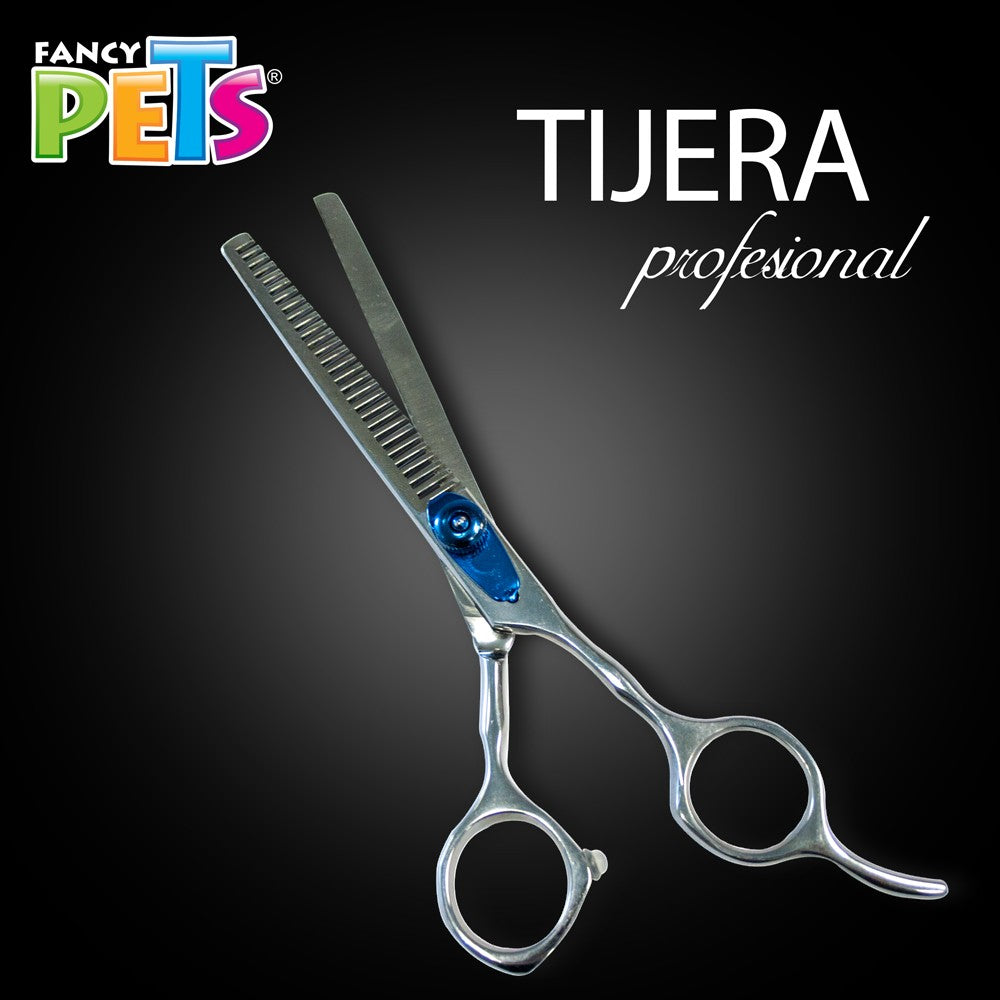 Fancy Pets Tijera Entresacar Grooming para Perros de Pelo Medio a Largo