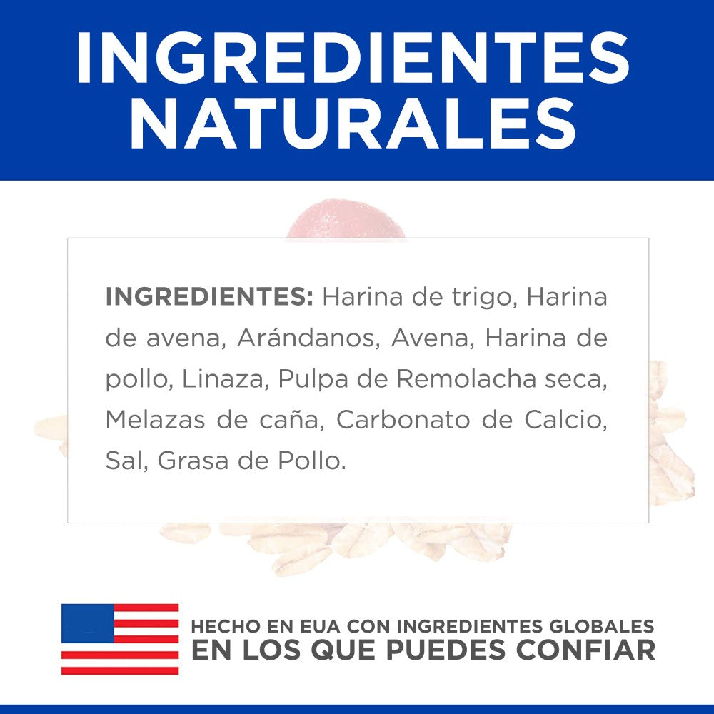 Hill's Natural Fruity Crunchy Snacks, premios para perro con arándanos y avena 230g