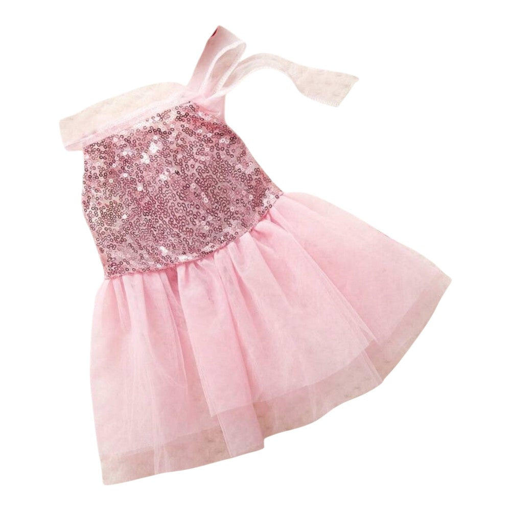 Vestido Tutu y Lentejuela Rosa S